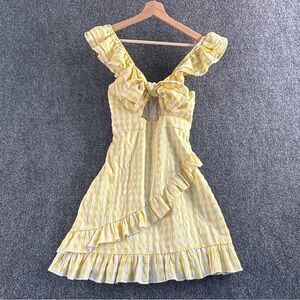 Mable Butter Yellow Ruffled Summer Dress